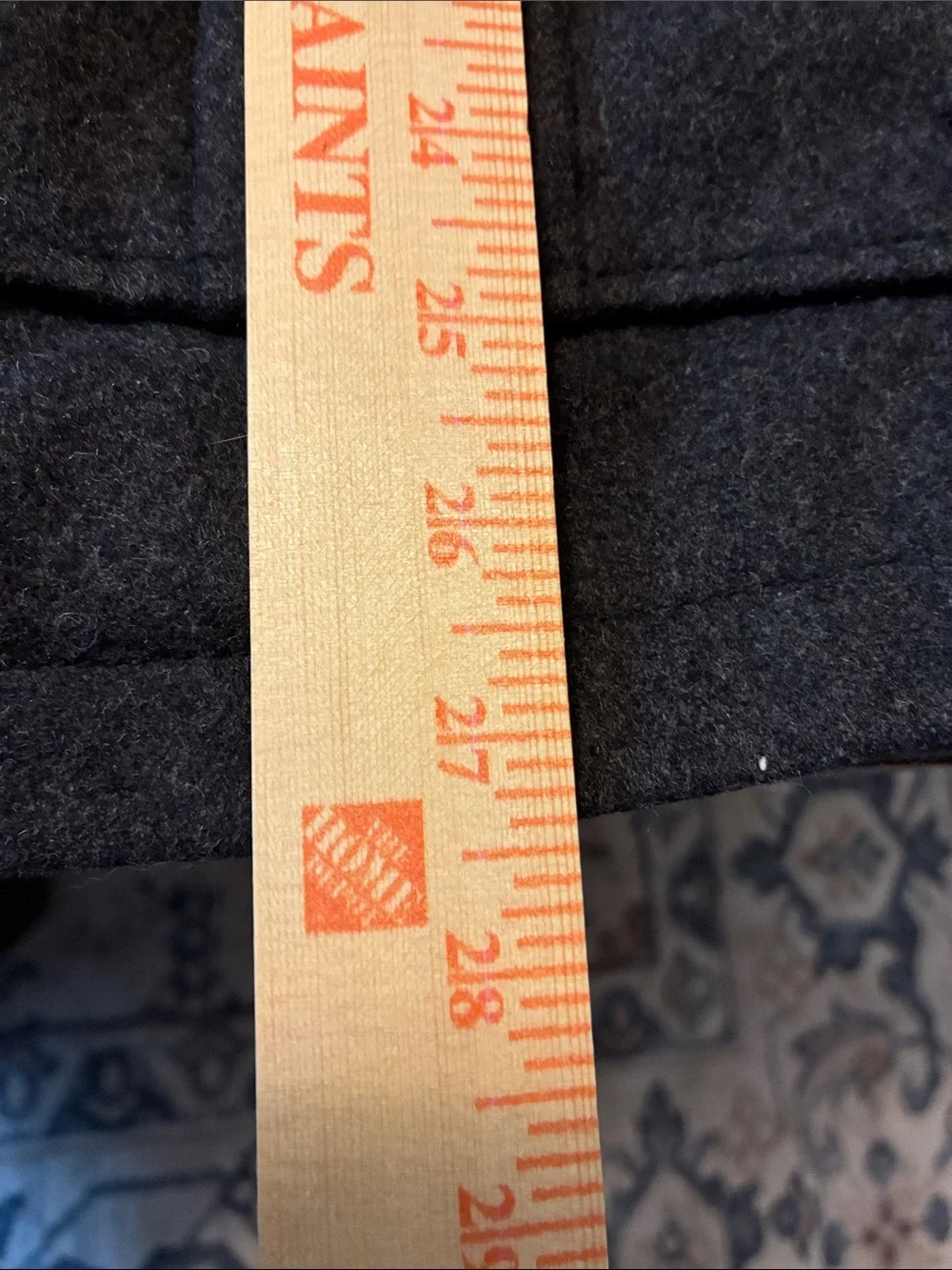 Merona Charcoal Military-Style Wool Blend Jacket
